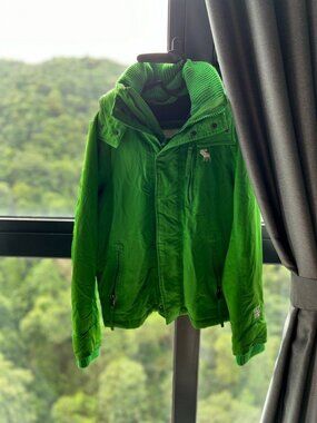 Abercrombie & fitch vibrant green weather warrior jacket